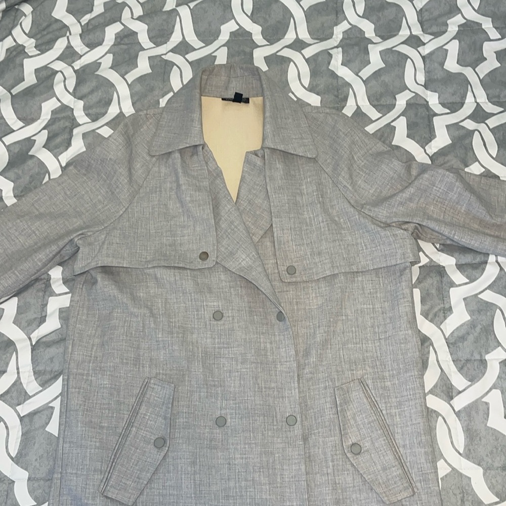 Topshop grey coat jacket women’s us 4 trench coat